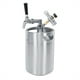 thumbnail image 1 of Mini Barril de Cerveza de Acero Inoxidable Ticfox 5L Dispensador de Lanza Grifo Manómetro, 1 of 12