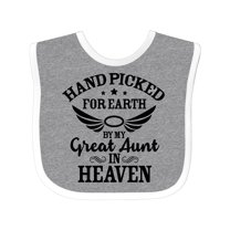 Inktastic Handpicked for Earth by My Great Aunt in Heaven Boys or Girls Baby Bib