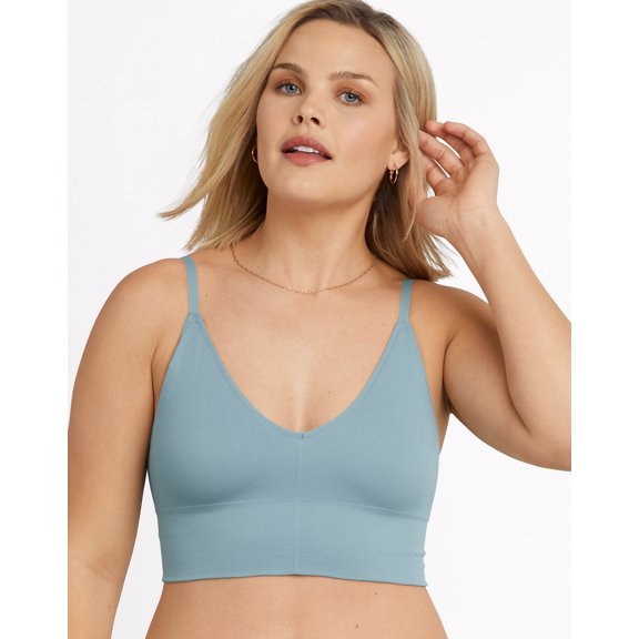 Women's Maidenform DM2302 Pure Comfort Feel Good Seamless Side Brami (Sunday Morning Blue XL)