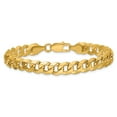 thumbnail image 4 of Primal Gold 14 Karat Yellow Gold 8.5mm Flat Beveled Curb Chain Bracelet, 4 of 11