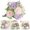 G, variant on Artificial Peonies Flowers Boho Faux Flowers Arrangements Artificial Centerpiece Spring Bouquet Floral Wedding Decoration for Vase(Pink, Purple)