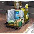 thumbnail image 2 of Sink Caddy Sponge Holder, Multifunctional Drying Basket Rack, Brush Holder Sink Candy Soap Holder for Kitchen RV Camper (Black), 2 of 5