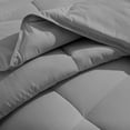 thumbnail image 3 of Bare Home Ultra-Soft Premium 1800 Series Goose Down Alternative Comforter Set - Hypoallergenic - All Season - Plush Siliconized Fiberfill (Queen, Light Gray), 3 of 7
