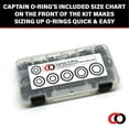 thumbnail image 4 of Captain O-Ring 255 Piece BOSS Hydraulic BN70 SAE 900 O-Ring Kit 255pc: 904, 905, 906, 907, 908, 909, 910, 911, 912, 913, 914, 916 buna nitrile orings in plastic divider case, 4 of 6
