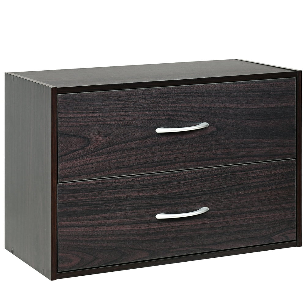 Costway 2Drawer Stackable Organizer Horizontal Storage Dresser