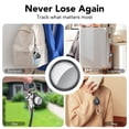 thumbnail image 4 of Bluetooth Tracker, Smart Air Tracker Tags-4 Pack, Key Finder and Item Locator Works with Apple Find My (iOS Only), with Protective Case/Key Ring/Lanyard, Tracker Tag for Keys/Luggage/Wallet, etc., 4 of 10