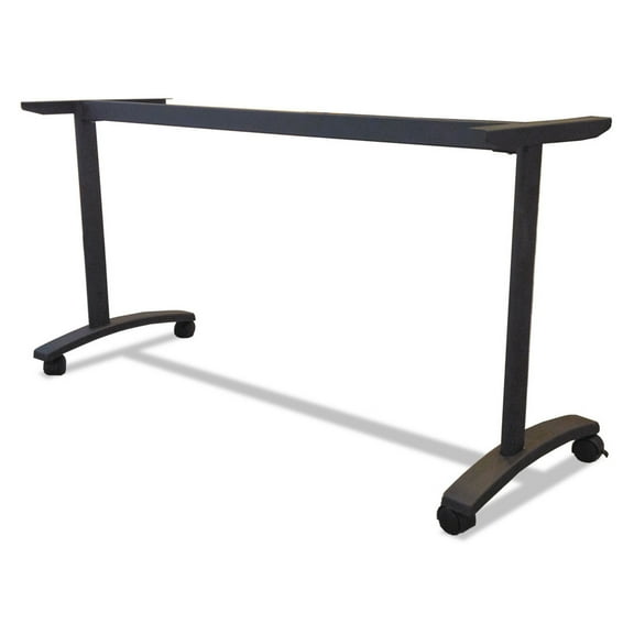 Alera ALEVA7476BK Valencia Series 54 in. x 19.75 in. x 28.5 in. Training Table T-Leg Base - Black