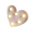 thumbnail image 1 of pequeña luz de noche Diseño en forma de corazón Luz LED Letrero de pie con bombillas Lámpara de noche Blanco cálido Efecto de luz brillante constante 2 * AA Funciona con celda IP42 Resistencia al agua Romacci pequeña luz de noche, 1 of 5