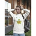 thumbnail image 2 of Muscular Avocado Sweatshirt Women -Image by Shutterstock, Female 3X-Large, 2 of 4