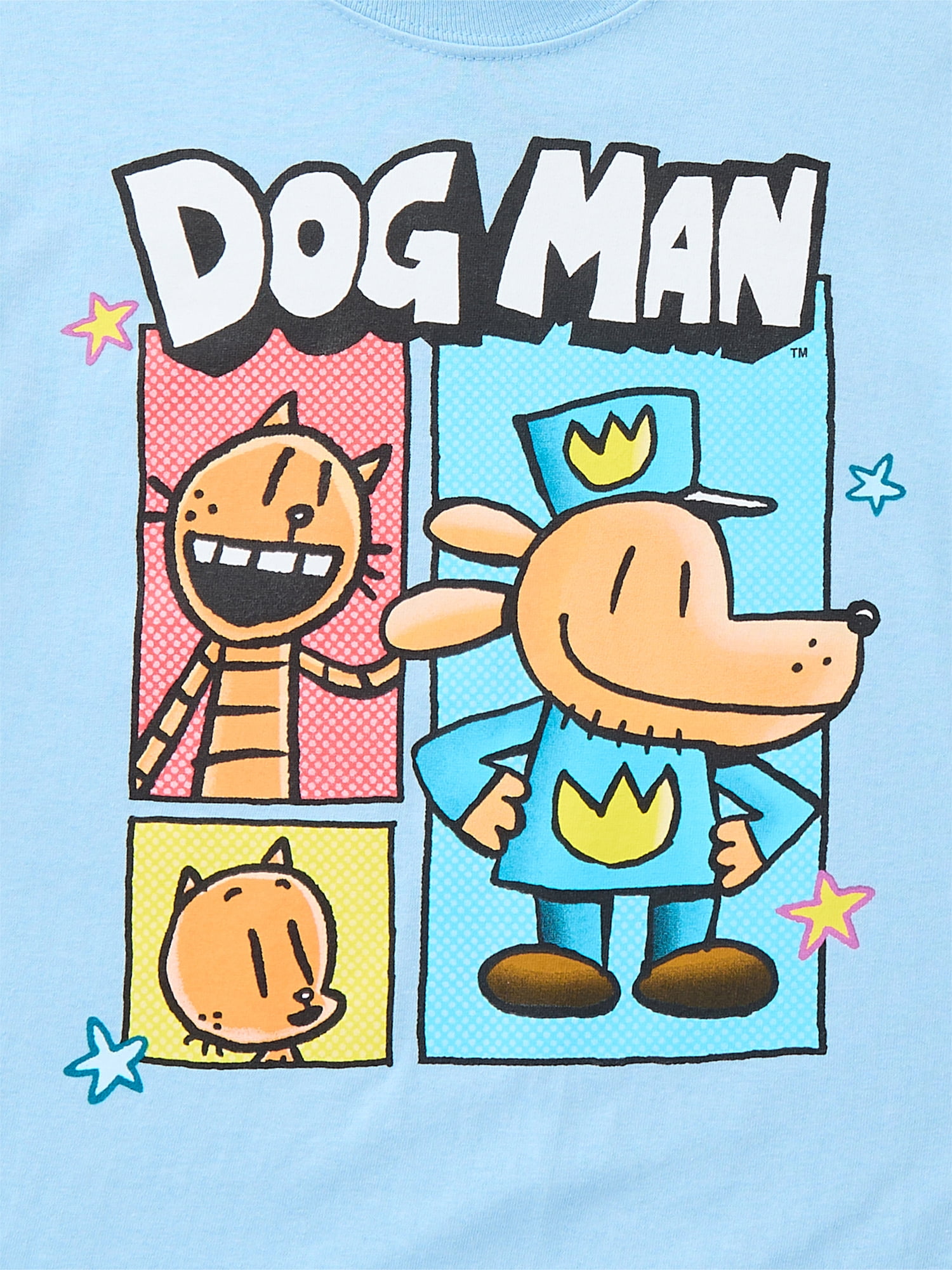 Dog Man Boys Graphic Tee with Short Sleeves, 2-Pack, Sizes XS-2XL