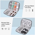 thumbnail image 4 of QualitChoice HAWEEL Cable Organizer Portable Reusable Mini Nylon Mesh Elastic Ring Data Line Charger Pen Storage Bag Travelling Case Black 1Set, 4 of 6