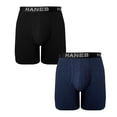 thumbnail image 1 of Boxer Hanes para hombre, Regular Algodón Elastano Negro y Azul 2 Piezas Talla G, 1 of 4