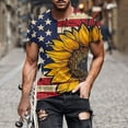 thumbnail image 4 of Pullover de Manga Corta para Hombres Impresión Canadiense Cuello Redondo Camiseta Superior, Blusa Casual de Poliéster para Hombres, Lavado a Mano Primavera Verano, 4 of 5