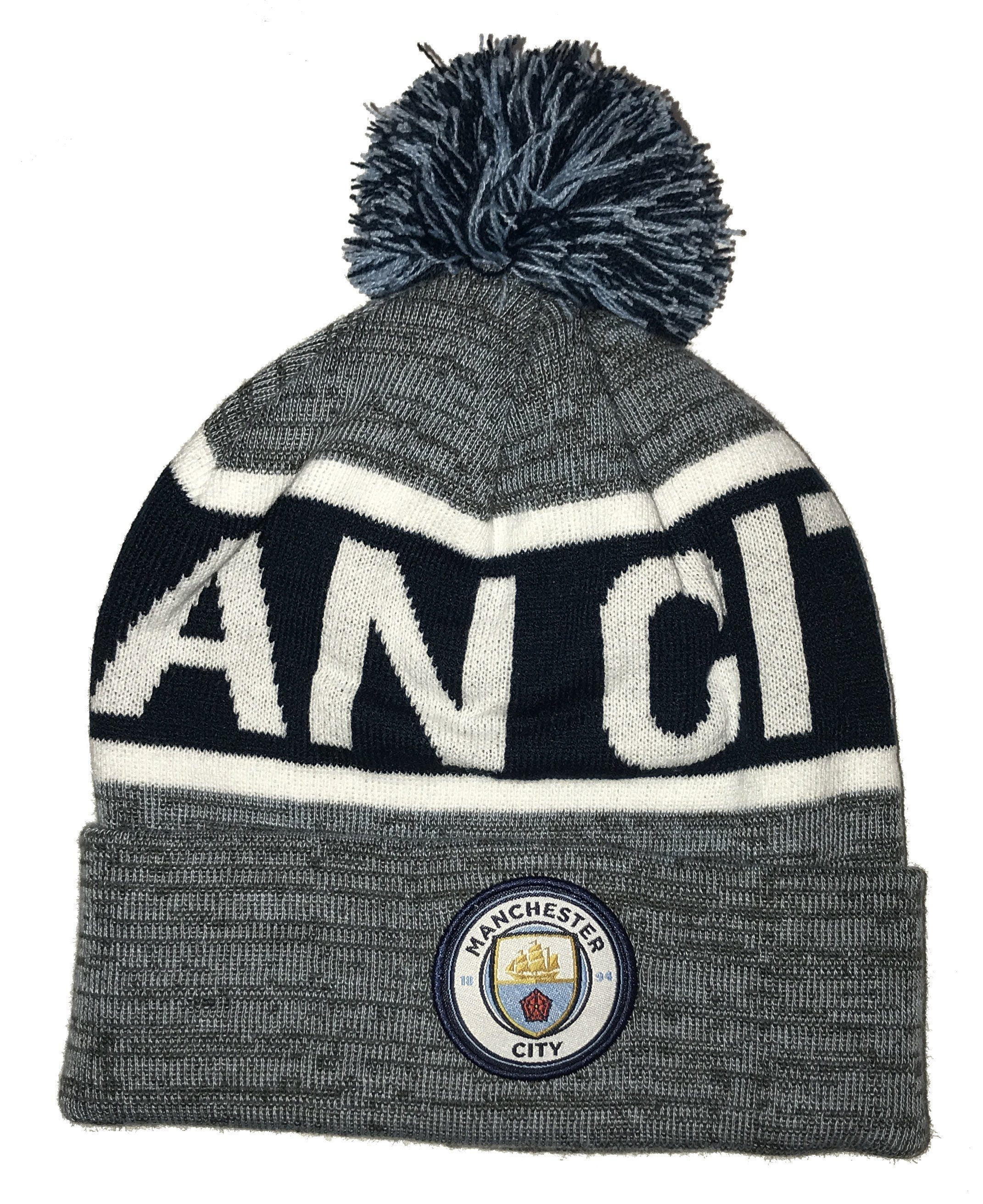 Icon Sports Manchester City Pom Foldover Beanie Walmart Com Walmart Com