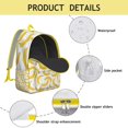 thumbnail image 4 of Yellow Banana Design Backpack&nbsp;- Waterproof Lightweight Daypack for School/Travel/Work, Durable Spacious Bookbag with Double Zipper Sliders & Ergonomic Straps (Tropical Aesthetic Style), 4 of 4