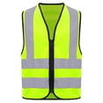 thumbnail image 3 of XUNZOO Kids Safety Vest High Visibility Reflective Vest Construction Worker Traffic Vest with Strips A Fluorescent Yellow XXL, 3 of 7