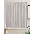 thumbnail image 2 of Bedroom Curtains 63 Inches length, Beige Window Treatment Curtain Drapes, Farmhouse Simple Abstract Striped Wooden Grain Rod Pocket Curtain Panels for Living Room Kitchen, 42"x63", 2 Panels, 2 of 7