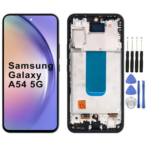 KIQ Replacement LCD Screen Full Assembly with Digitizer Compatible with Samsung Galaxy A54 5G (With Frame)