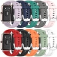 thumbnail image 1 of wonima11 [10 Pack 16mm Bands Compatible with FITVII Slim for Women Kids Replacement Glossy Colorful Silicone Wristband Adjustable Accessory Bands Strap for FITVII Slim Fitness Tracker, 1 of 1