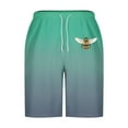 thumbnail image 4 of LOVZFMLL Men's Swim Trunks Holiday Beach Board Shorts Gradient Color Swimwear Bathing Suit Quick Dry with Pockets Mint Green XXL, 4 of 5