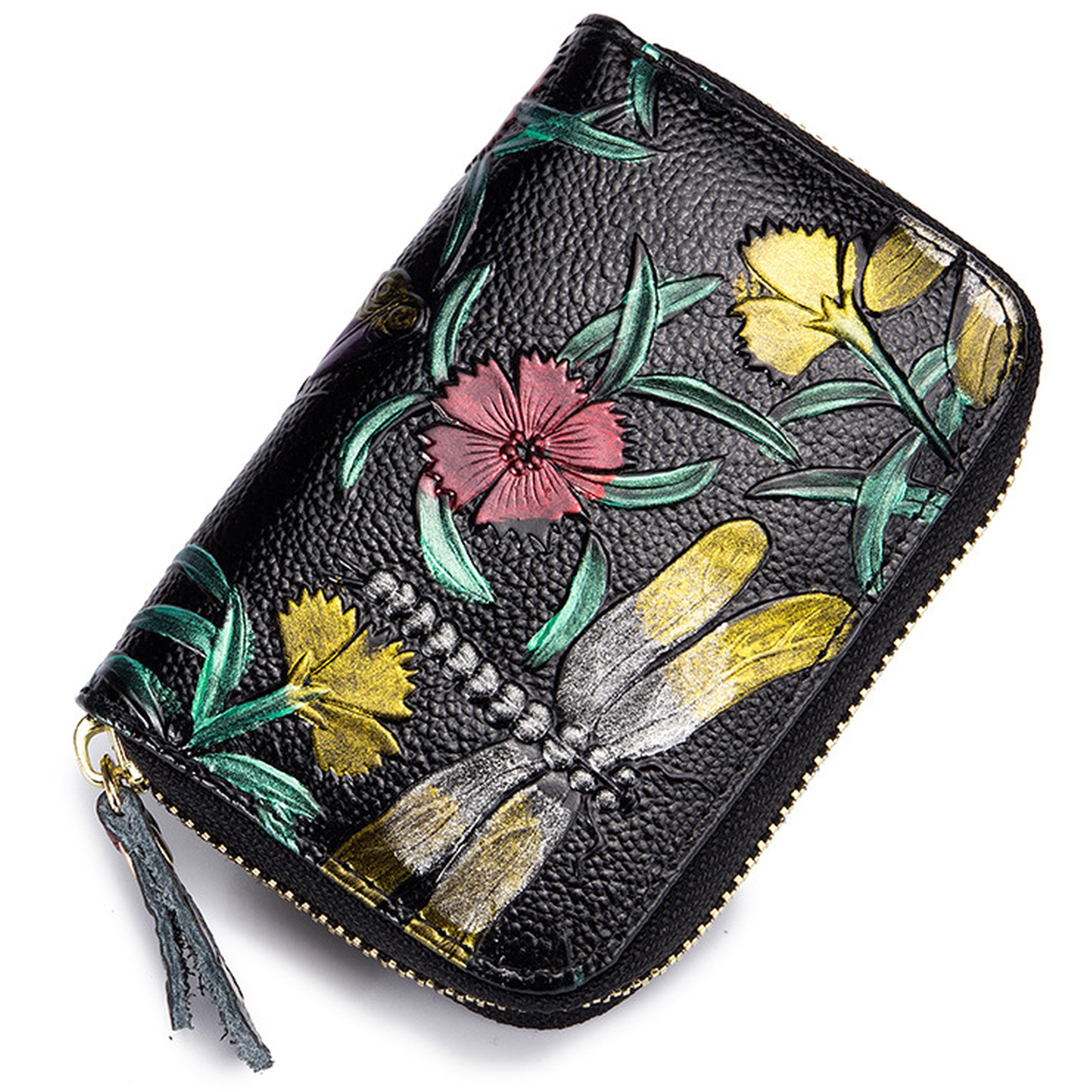 Ayli_AsYouLikeIt Women's RFID Blocking Genuine Leather Floral Print