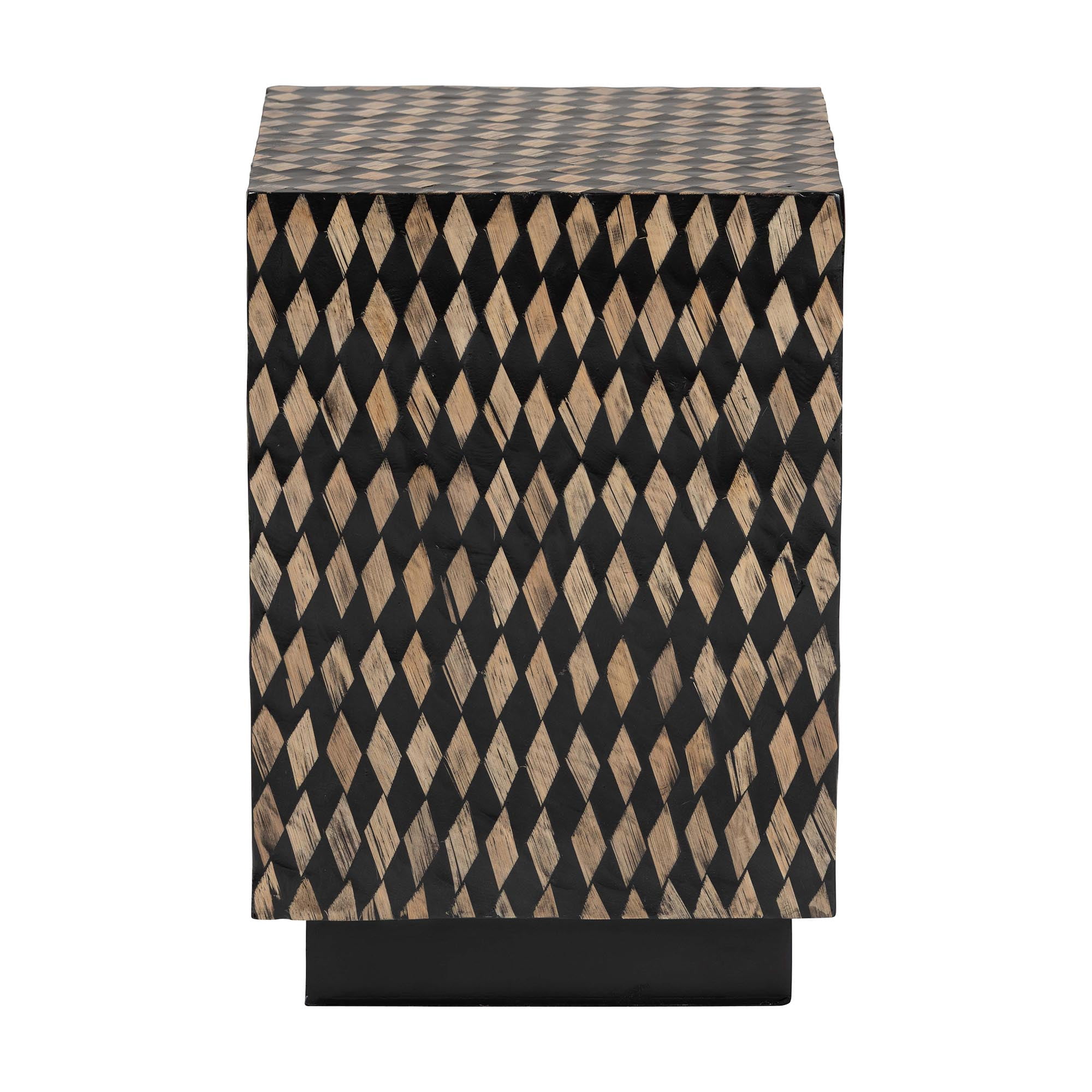 bali & pari Paulo Art-Deco End Table, Black/Brown