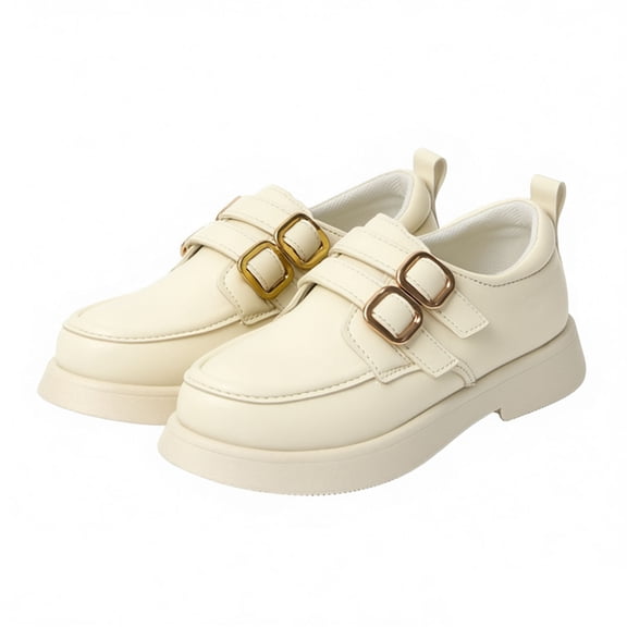 Girls Slip-On Loafers Comfort Dress Shoes Leather School Uniform Flats Non-Slip Sole Shoes for Casual Wedding Party