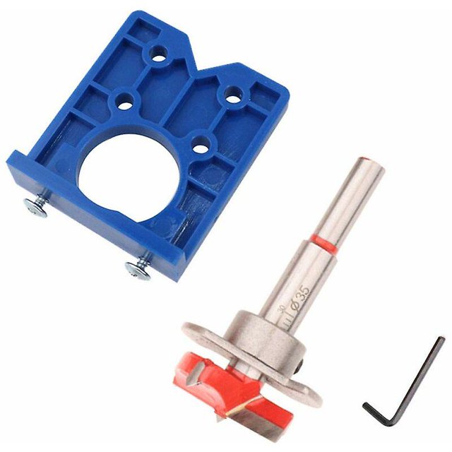 Guía de bisagras de madera de 35 mm, buscador de orificios para bisagras, posicionador de bisagras ABS ajustable de 35 mm para bisagras de gabinetes y placas de montaje