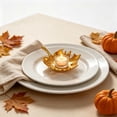 thumbnail image 5 of MMJ Maple Leaf Shaped Candle Holder Ceramic European Style 6.69in Tabletop Aromatherapy Tray Fall Thanksgiving Decor, 5 of 6