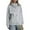 Grey, variant on Winter clothing for women Plus Size Hooded Zip Up Jacket Windproof Stand Collar Pullover Sweatshirt Casual Streetwear Outerwear Coat