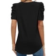 thumbnail image 5 of UVN Blouse for Women Short Sleeve Shirts Summer Casual V Neck Tunic Tops, 5 of 9