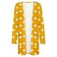 thumbnail image 5 of IROINNID Cardigan for Women Open Front Deals Lightweight Outerwear Long Sleeve Dot Printed Cardigan Casual Coat with Pocket,Yellow, 5 of 5