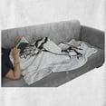 thumbnail image 6 of Rodeo Soft Flannel Fleece Throw Blanket, Cowboy Riding a Wild Bull Minimalist Folklore Old West Extreme Sports, Cozy Plush for Indoor and Outdoor Use, 60" x 80", Charcoal Grey and White, by Ambesonne, 6 of 6