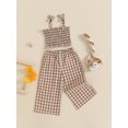 thumbnail image 5 of BemeyourBBs Baby Girl 2Pcs Summer Outfits Plaid Print Cami Tops + Pants Set, 5 of 9