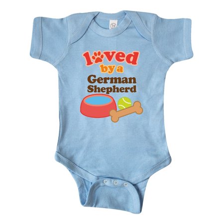 

Inktastic German Shepherd Loved By A Dog Gift Baby Boy or Baby Girl Bodysuit