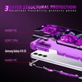 thumbnail image 5 of Casetego for Samsung Galaxy A16 5G Case,Glow in The Dark Three Layer Heavy Duty Shockproof Protection Hard Plastic Bumper+Soft Silicone Protective Case,Purple Rose, 5 of 8