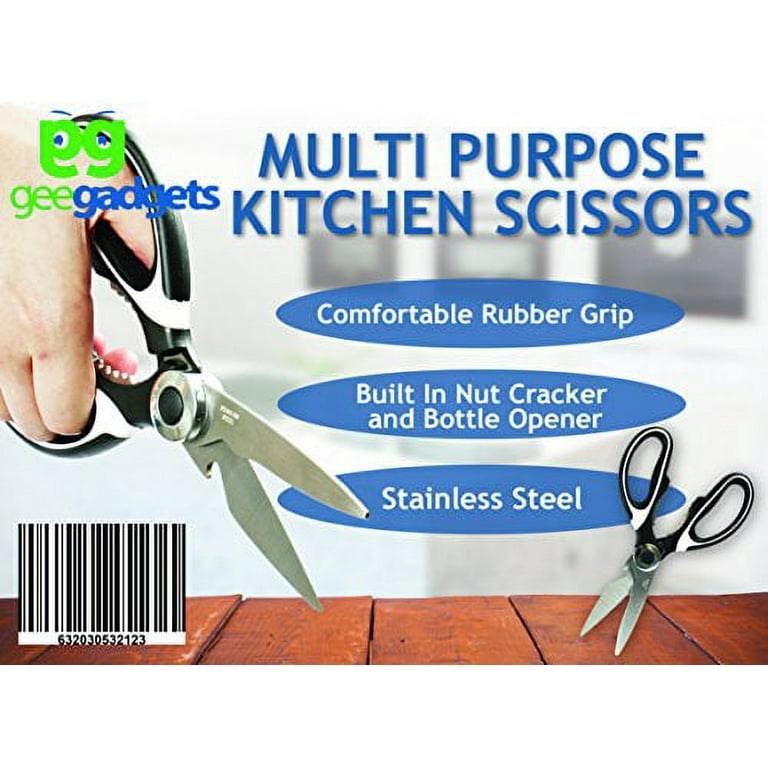  Heavy Duty Kitchen Shears with Unique Curve Blade, No Rust  Cooking Knives Multi-purpose Poultry Shears, Scissors for Turkey Chicken  Meat Bone Nuts Cardboard : Home & Kitchen