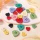 thumbnail image 5 of Uxcell 40 piezas de botones de resina en forma de corazón, 23 mm 5/8" botones de 4 agujeros para ropa, prendas de punto, manualidades y decoración, negro, 5 of 7