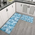 thumbnail image 2 of Light Blue Christmas Snowflake Pattern Kitchen Rugs Sets Of 2,Anti Fatigue Kitchen Mat Rugs Non Slip Washable,Decorative Kitchen Floor Mats for Kitchen,Sink,Laundry,17"x30"+17"x47", 2 of 7