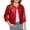 Red, variant on Girls Cheerleader Stage Performance Jacket With Sequins And Polka Design Open Front Cardigan Summer Tops,Sizes 7-8 Years Multicolor
