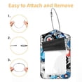 thumbnail image 2 of Square PU Leather Luggage Tags, 2 Pack, with Privacy Cover and Stainless Steel Ring - Suitable for Travel, Backpack, Handbag - Bag Tags, Handbag Tags Flower, 2 of 7