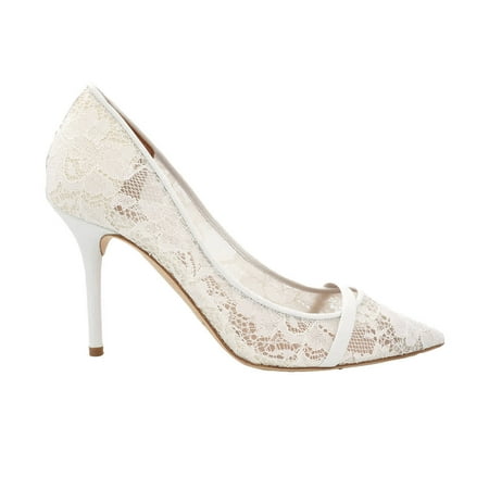 

Malone Souliers Ladies White Rina 85 Pointed-Toe Lace Pumps Brand Size 37 ( US Size 7 )