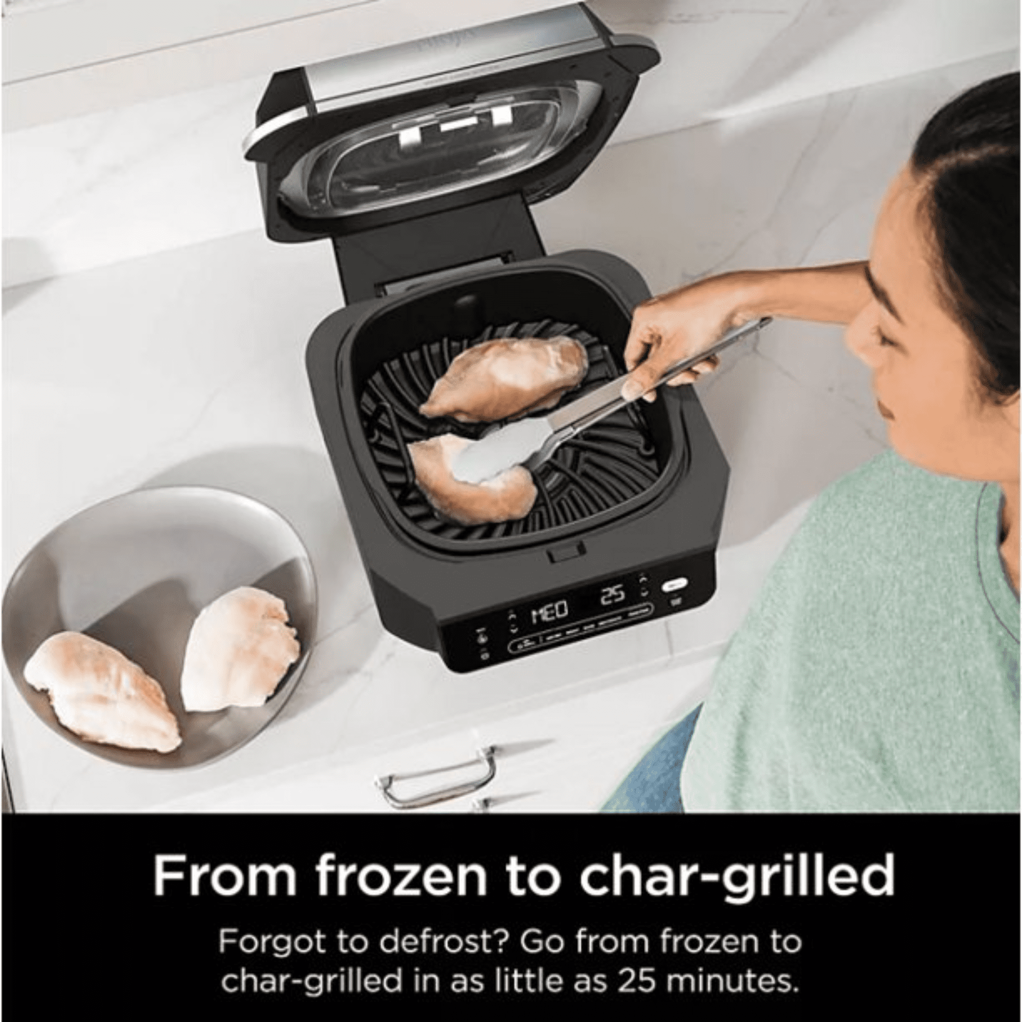 Ninja Foodi Smart 5-in-1 Indoor Grill & Air Fryer with Built in Thermometer  622356597500