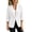 White, variant on Wenini Women's Cotton Linen 3/4 Sleeve Blazer Jacket Lapel Collar Loose Casual Jacket Coat Top Business Blazer