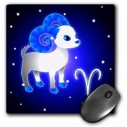 3dRose Cute Astrology Aries Zodiac Sign Ram - Mouse Pad, 8 by 8-inch