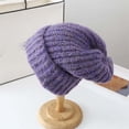 thumbnail image 2 of cfhntfmh Beanie Hat for Women Men Soft Warm Thicked Cuffed Winter Hats Ribbed Knit Slouchy Thermal Hats Beanies, 2 of 3