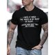 thumbnail image 1 of Camiseta informal de cuello redondo para hombre, tejido de punto ligeramente elástico, estampado de moda de verano con cita inspiradora, corte regular para adultos, camisetas informales., 1 of 8