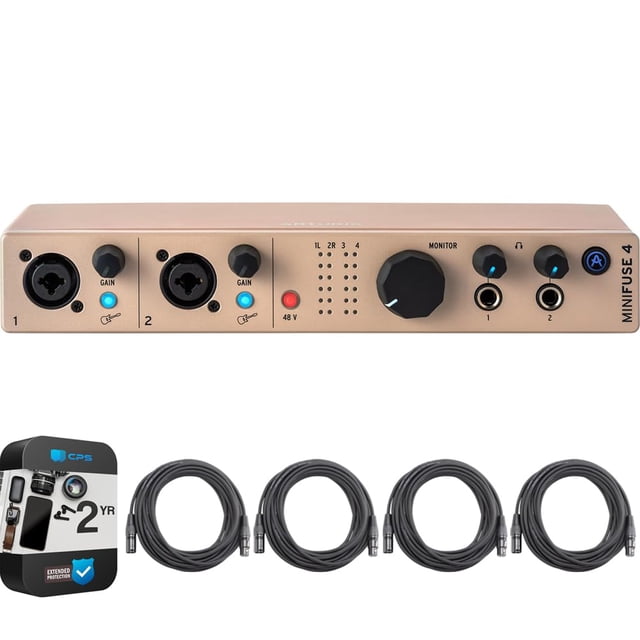 Interfaz de Audio Arturia MiniFuse 4 USB-C Champagne con Bundle