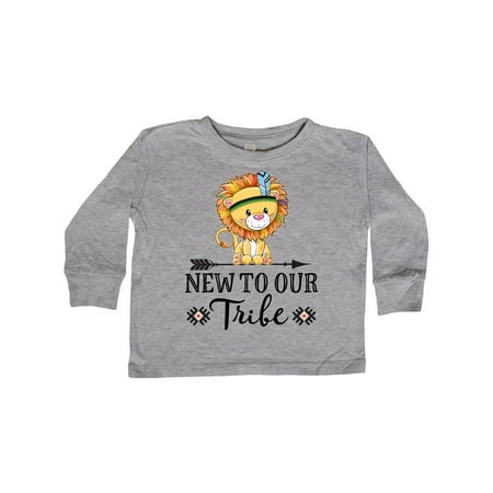 

Inktastic New to the Tribe Just Arrived Lion Gift Toddler Boy or Toddler Girl Long Sleeve T-Shirt