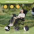 thumbnail image 6 of Garvee Zero Gravity Camping Chair,440 lbs. weight capacity, upgraded aluminum locking system,Black 26" wide removable cushion,portable folding with tray for outdoor recreational use, 6 of 7